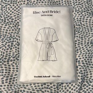 White Satin Bridal Robe